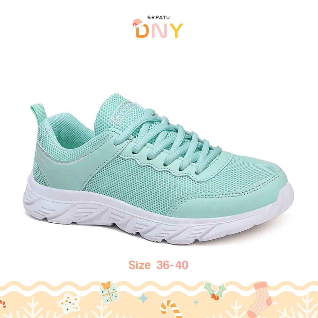 Sepatu DNY Sepatu Olahraga Wanita Running Shoes Perempuan Sepatu Jogging Wanita Sneakers Cewek Terba