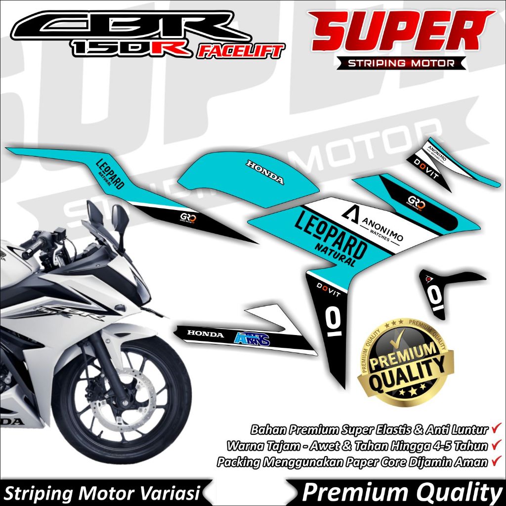 Stiker CBR 150r Facelift Anti Luntur keren Striping CBR 150r Facelift Striping Honda CBR 150r Faceli