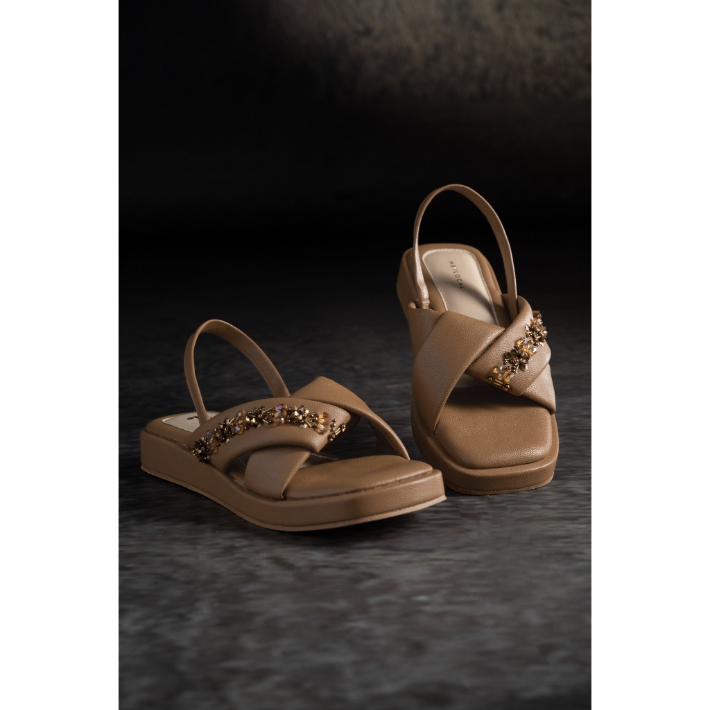 Heylocal.id Mona Sandal Taupe Exclusive Imperfect Sale