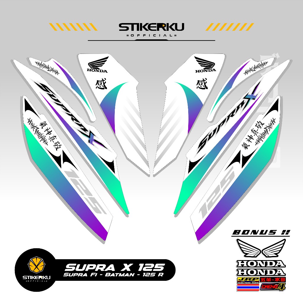 STRIPING SUPRA X 125 MOTIF X79 STIKER SUPRA BATMAN 125 2008 2013 STICKER WAVE 125 STIKERKU DECAL