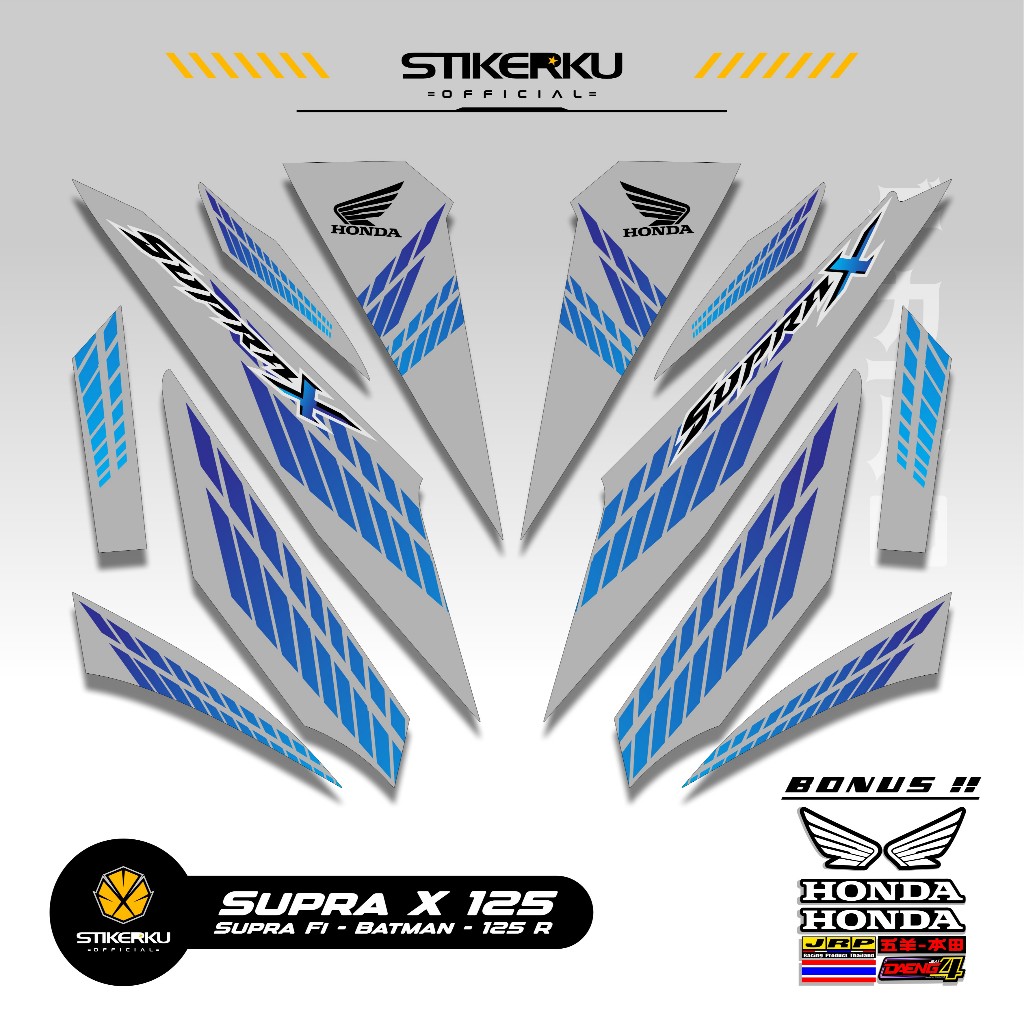 STRIPING SUPRA X 125 MOTIF X83 STIKER SUPRA BATMAN 125 2008 2013 STICKER WAVE 125 STIKERKU DECAL