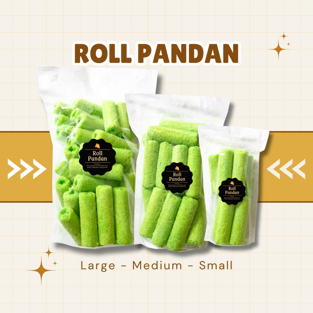 

[DELISH SNACKS] Roll Pandan / Snack Cemilan Camilan Jajanan Jadul Manis Renyah Gurih