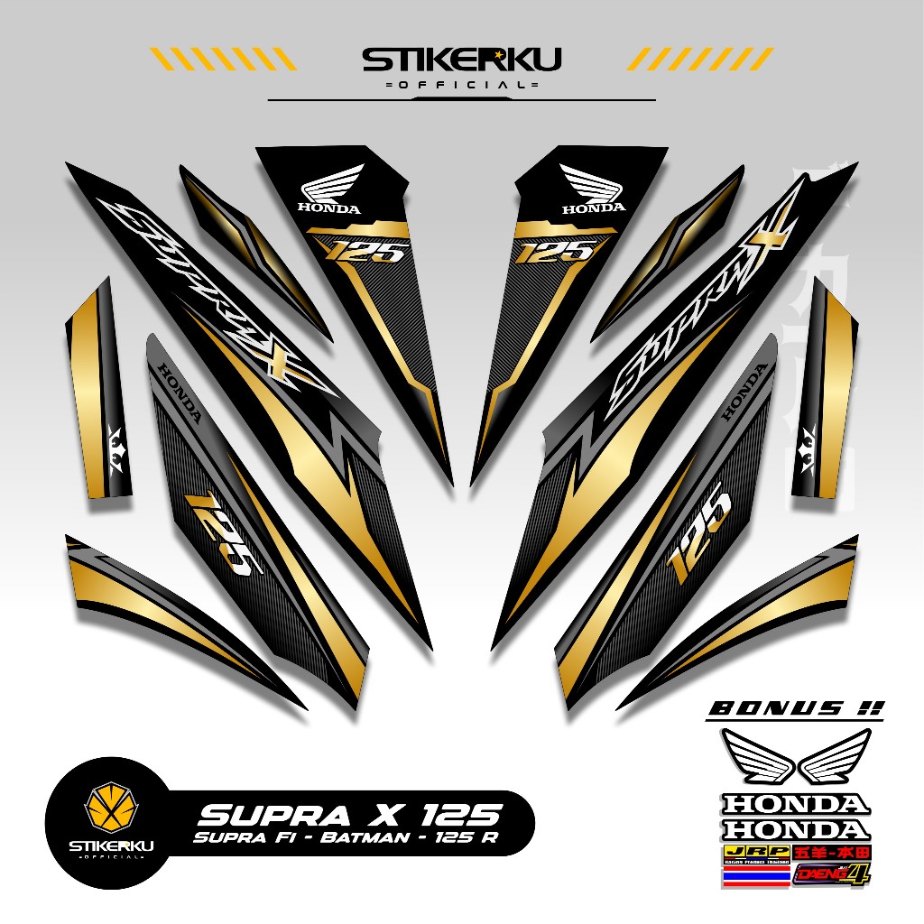 STRIPING SUPRA X 125 MOTIF X100 STIKER SUPRA BATMAN 125 2008 2013 STICKER WAVE 125 STIKERKU DECAL