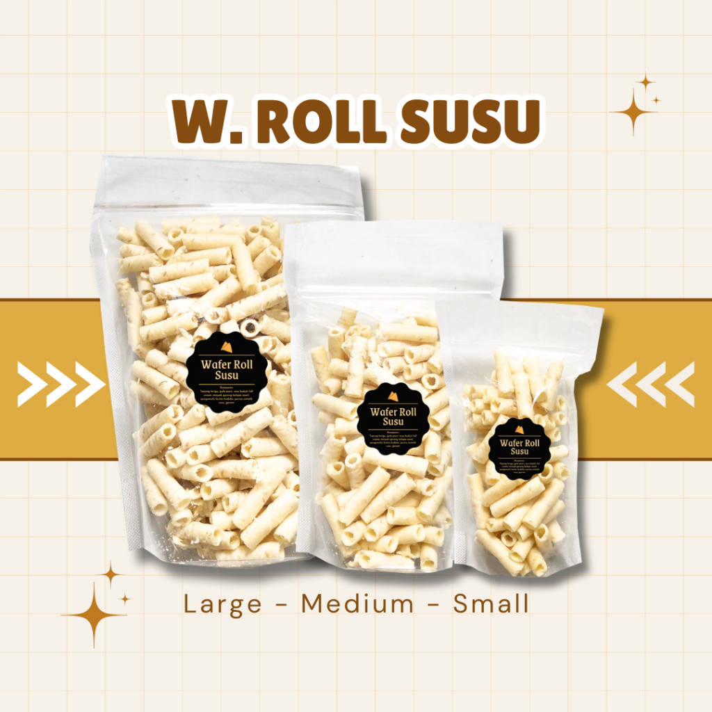 

[DELISH SNACKS] Wafer Roll Susu / Snack Cemilan Camilan Jajanan Biskuit Kue Makanan Ringan Manis