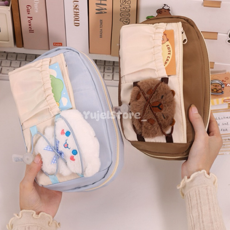 

RB Tempat Pensil Multifungsi / Tas Perlengkapan Kantor Dan Anak Sekolah / Kotak Pensil Aesthetic