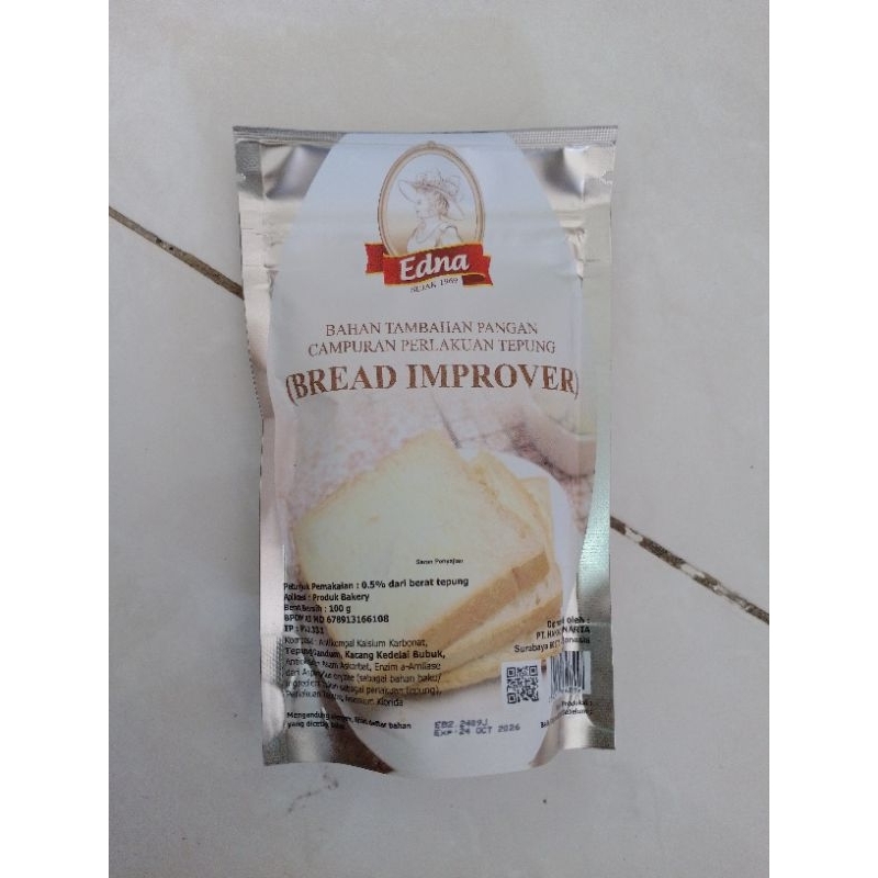 

edna bread improver campuran perlakuan tepung 100gr