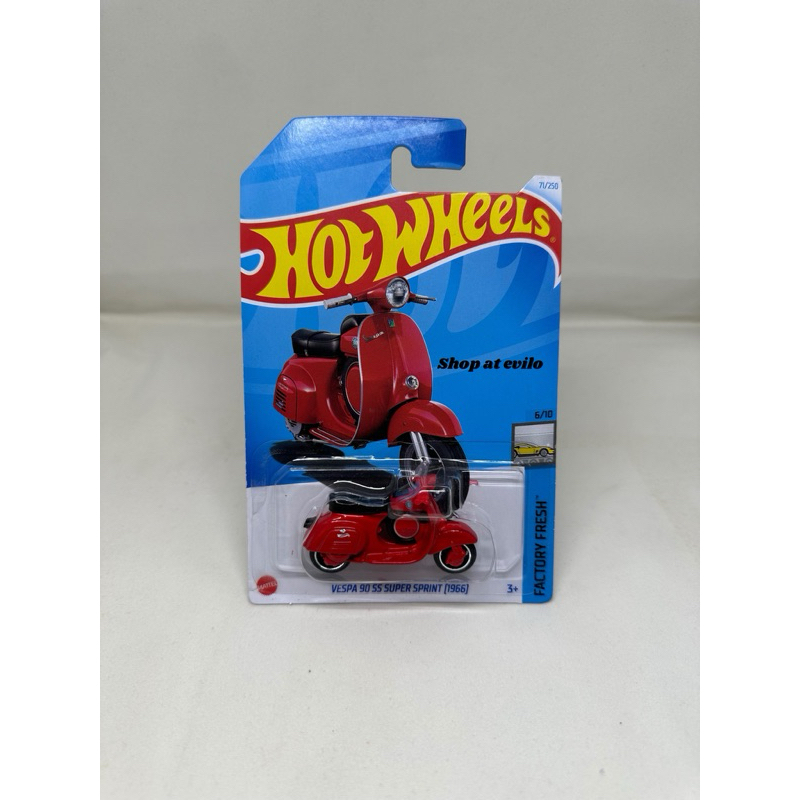 Hot Wheels Diecast Vespa 90 SS Super Sprint (1966) Merah