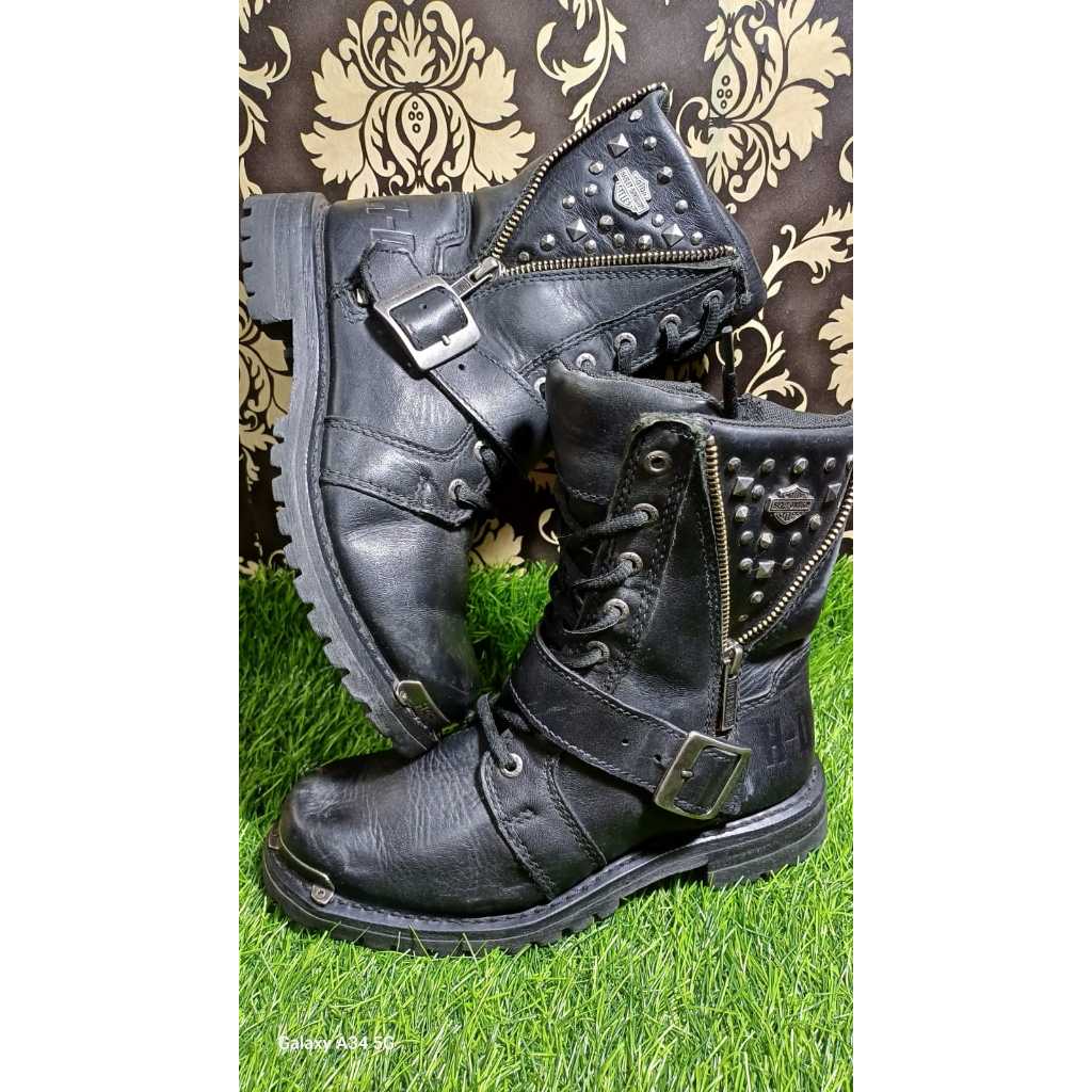 Sepatu Boots Harley Davidson Langka 37 Preloved