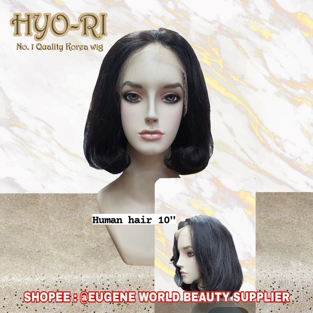 READY STOCK - FRONT LACE WIG HALF LACE WIG RAMBUT ASLI MANUSIA WIG HUMAN WIG WANITA CEWEK CEWE PENDE