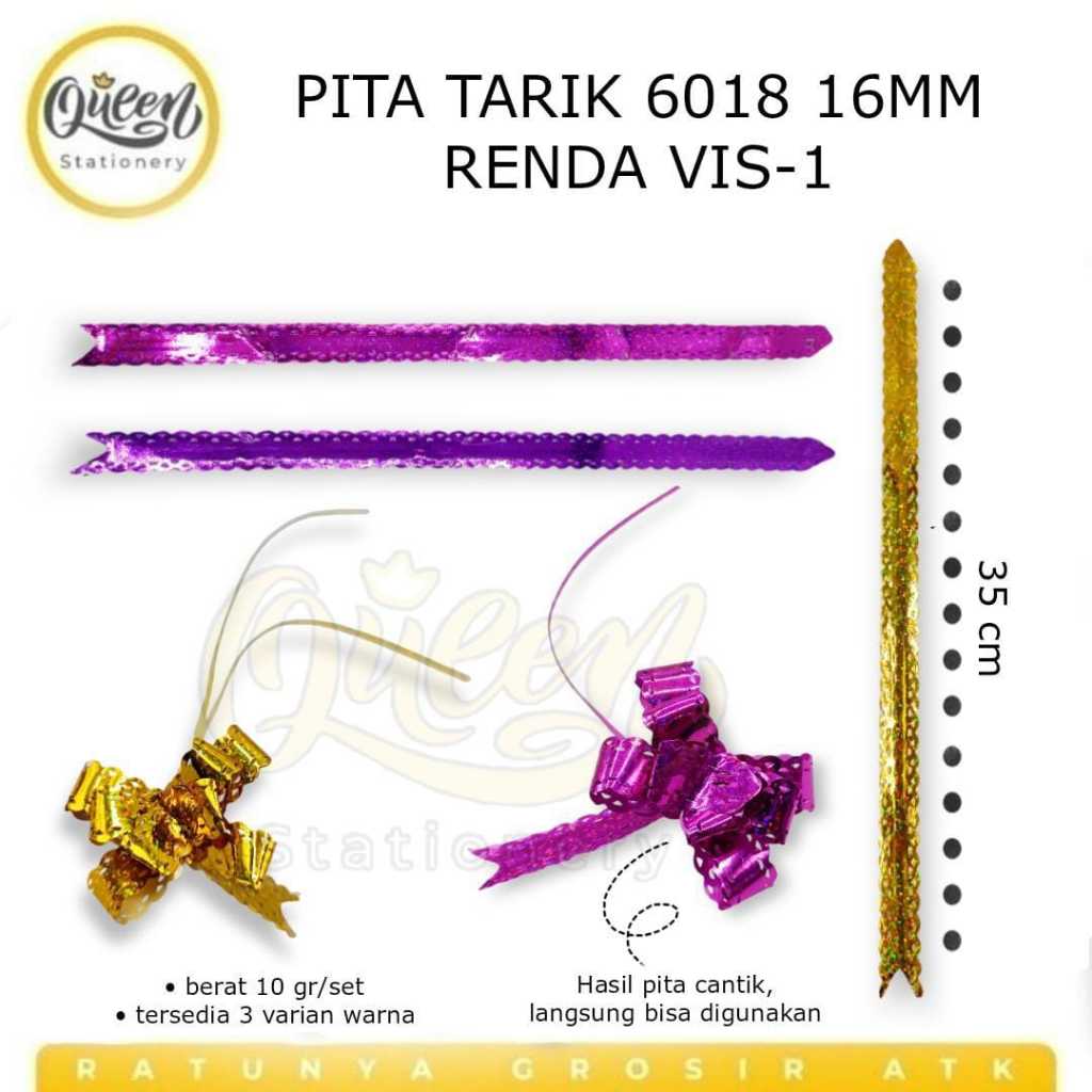 

PITA TARIK 6018 16MM RENDA VIS-1 / PITA RENDA / PITA WARNA / HIASAN KADO / PITA MURAH (010387)