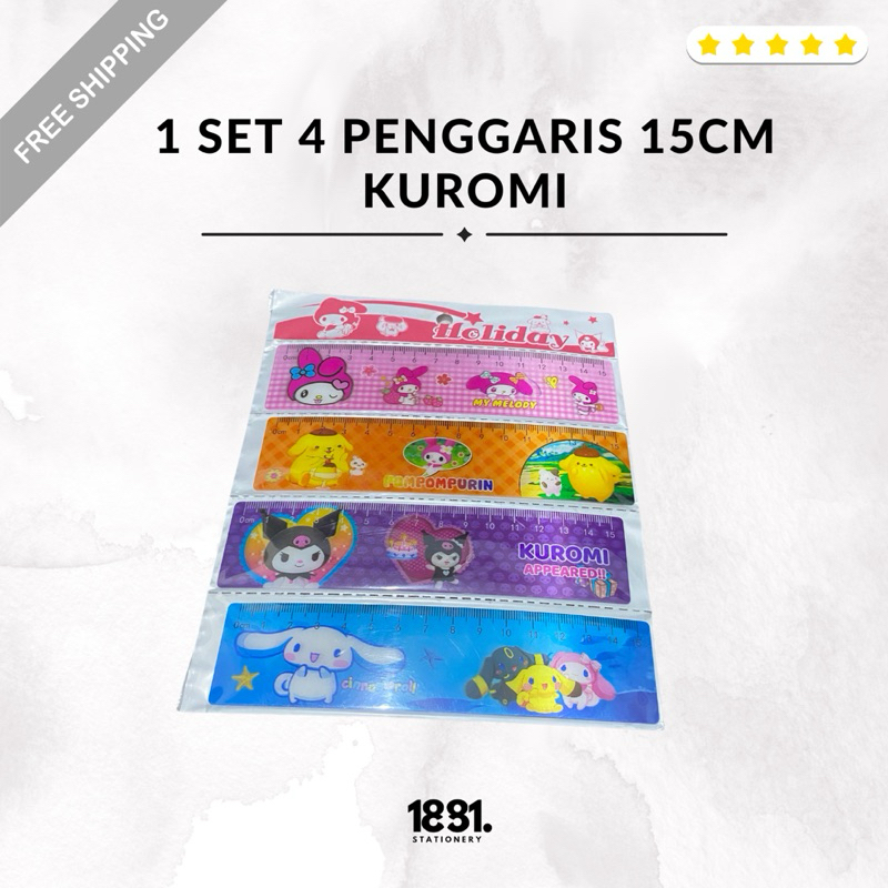 

Penggaris 15Cm Kuromi 1 Set 4 | 1 Set Penggaris 15Cm Kuromi