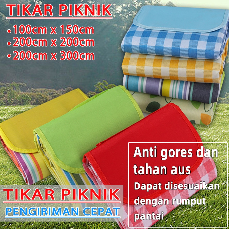 【upgrade】tiker lipat piknik waterproof tikar piknik anti air tiker piknik waterproof tikar lipat pik