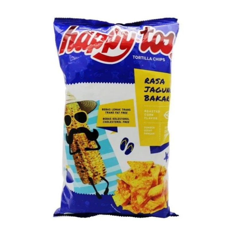 

happy tos Tortilla Chips Biru Jagung Bakar 140g