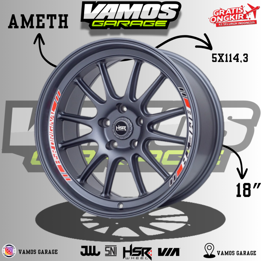 VELG MOBIL RACING MODEL VENOM RING 18 HSR AMETH PELEK MOBIL MURAH UNTUK INNOVA HRV BRV XPANDER DLL