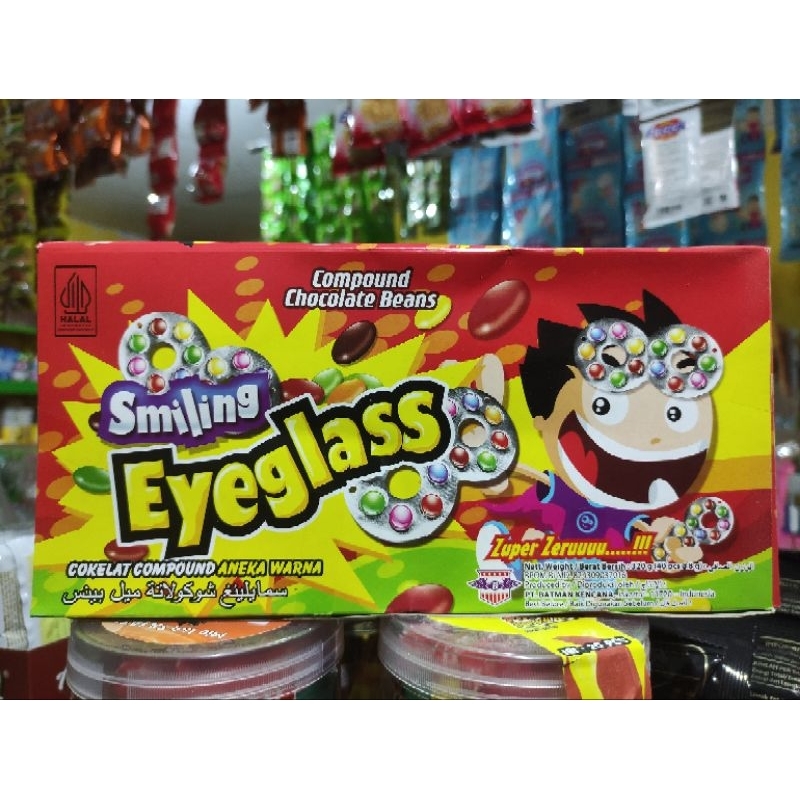 

Smilling Eyeglas Coklat Permen Kacamata Jadoel isi 40pcs