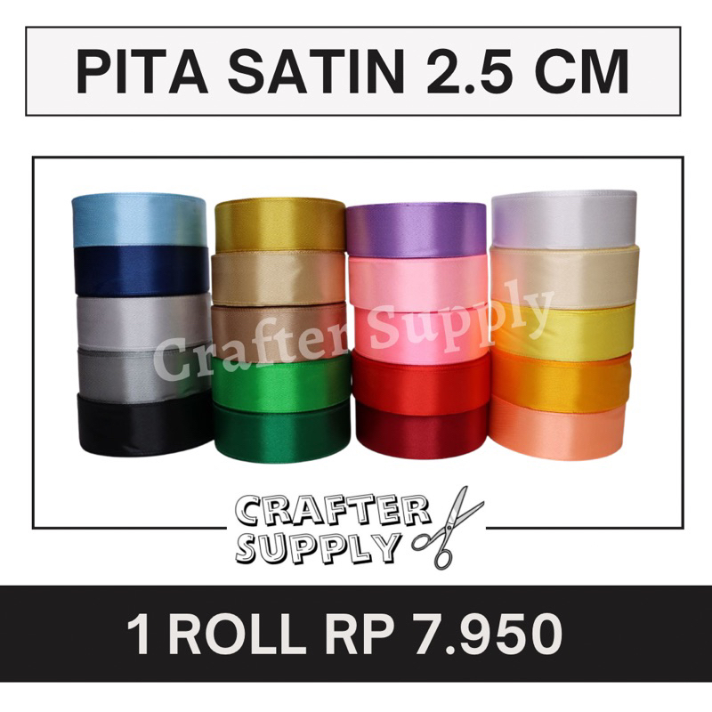 

PITA SATIN 1 INCH (LEBAR 2,5 CM) PER ROLL