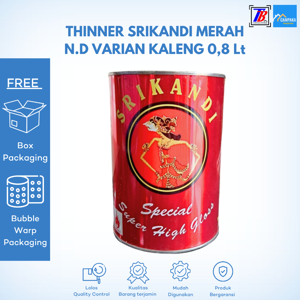 Thinner Srikandi Merah ND Kemasan Kaleng 0,8 Lt