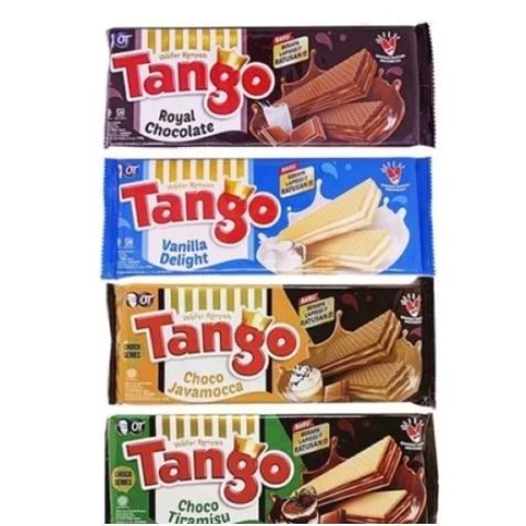 

^ KYRA ^ Tango Wafer Royal Renyah Ratusan Lapis Cemilan Kue Makanan Ringan Rasa Coklat Netto 110 gr