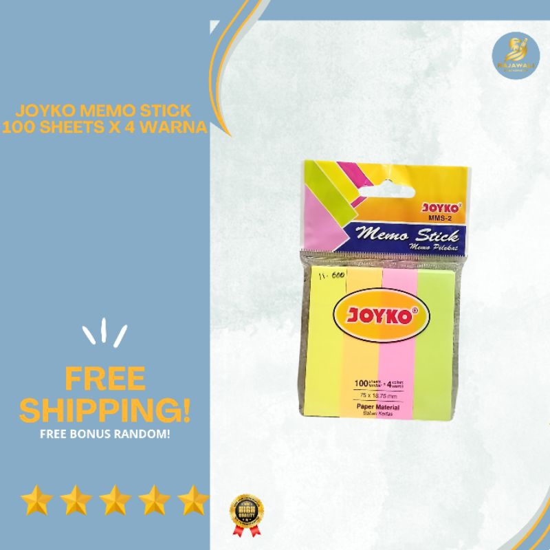 

Joyko Memo Stick | 100 Lembar x 4 Warna