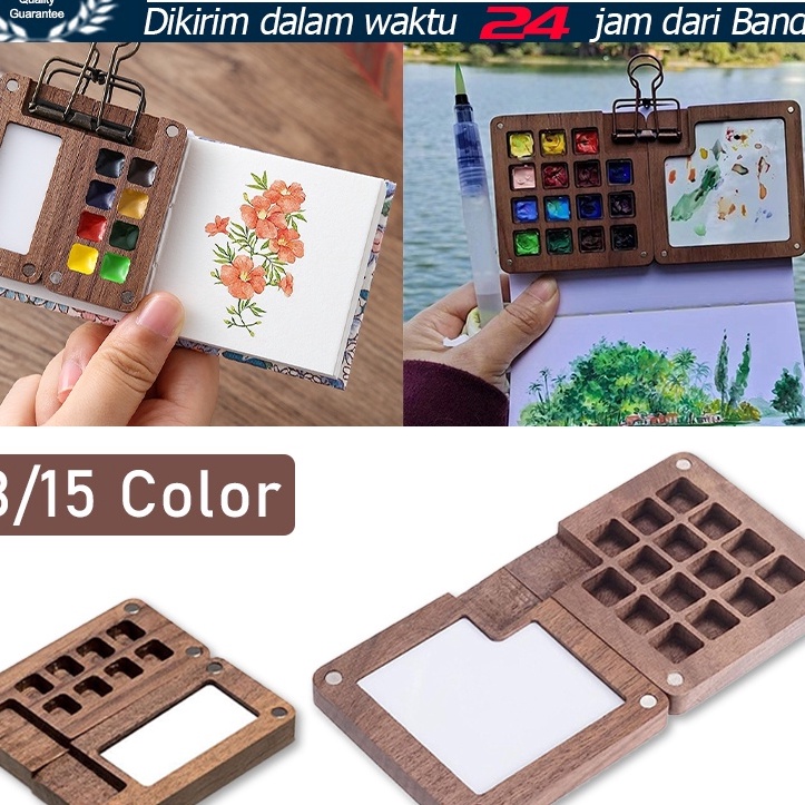 

Langka M Palette Wooden Magnetic Magnetic Wooden Palette For Watercolor Palette Kayu M Watercolor
