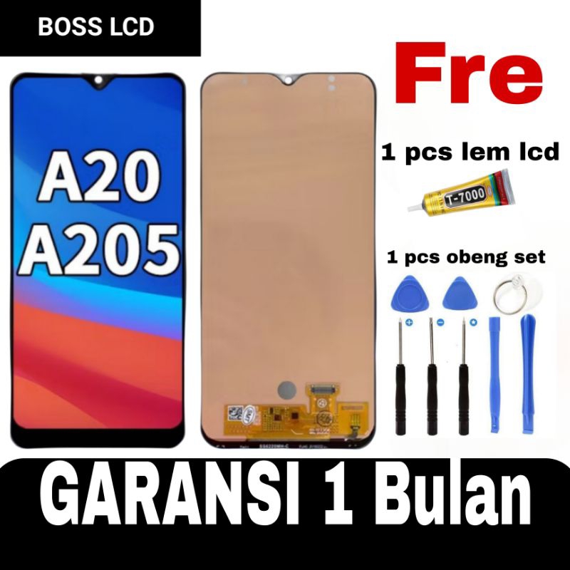 ( ORIGINAL 100% ) LCD SAMSUNG A20 / A205 FULLSET ORIGINAL LAYAR HP TOUCHSCREEN ASLI 100%
