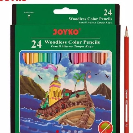 

HJ6 PAM Joyko Pensil Warna 24 Warna Panjang CP14
