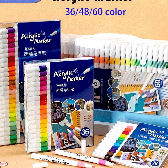 

Premium Goodbata 36486 Colors Pen Akrilik Marker Warna Cepat Kering Tahan Air Spidol Acrylic Painter Menggambar Kreativitas Seni Edukasi Anak