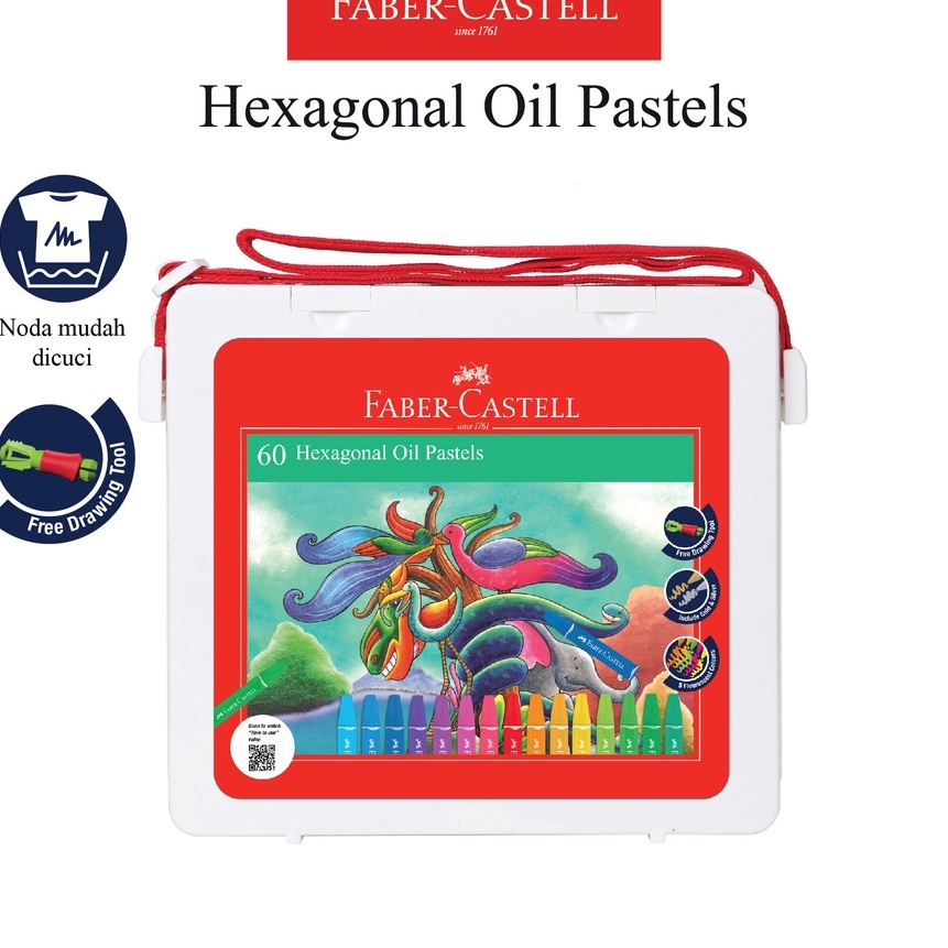 

Termurah Crayon Faber Castell Hexagonal Oil Pastel 6 Warna Free Peect Drawing Tools