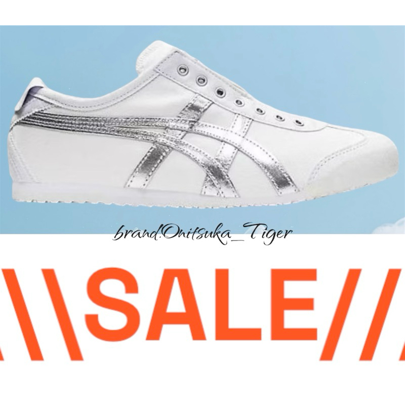 Sepatu Onitsuka Tiger original mexico 66 slip on white_silver
