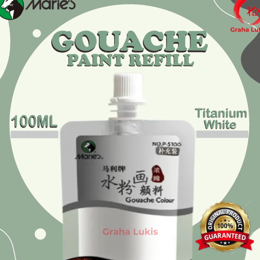 

HJ6 Maries Gouache Refill Pouch 1ml Titanium White