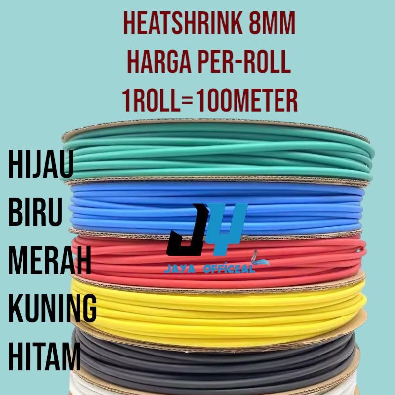 HEATSHRINK D-8MM/HEAT SHRINK TUBING/SELONGSONG KABEL BAKAR ROLL