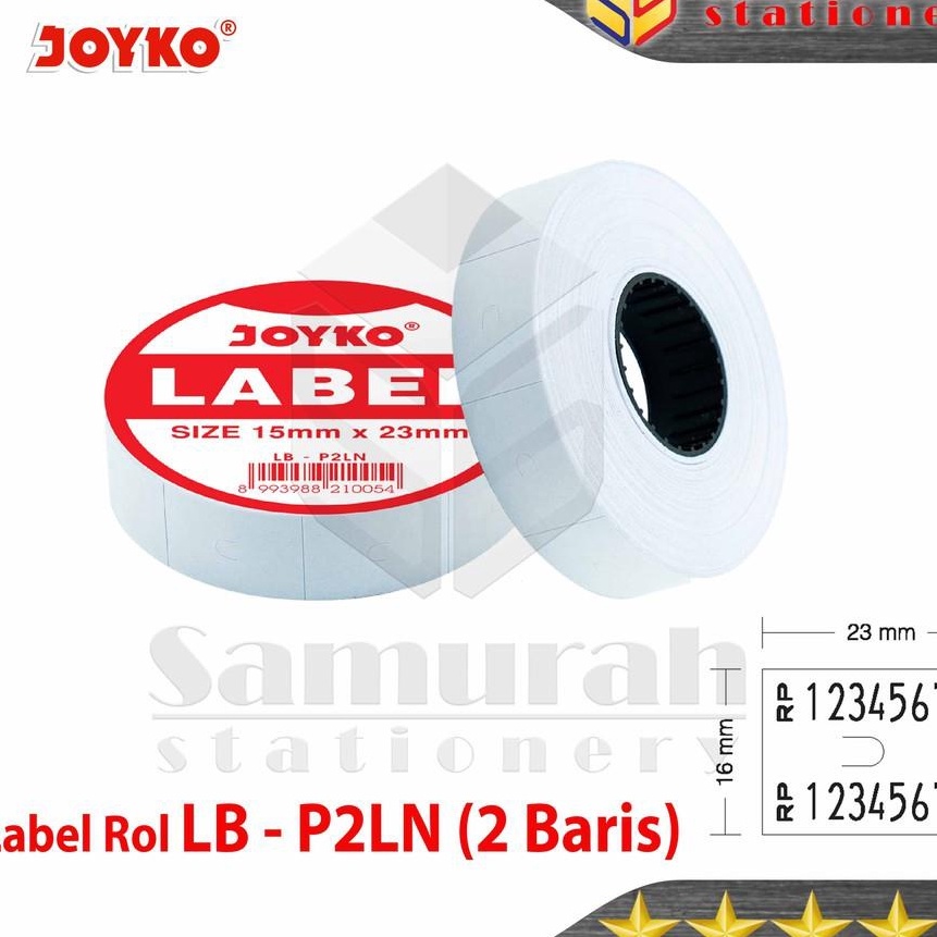 

Eksklusif Kes Label Rol 2 Baris LBP2LN Joyko Label LB 2LN Isi 2 untuk MX66A MX66N