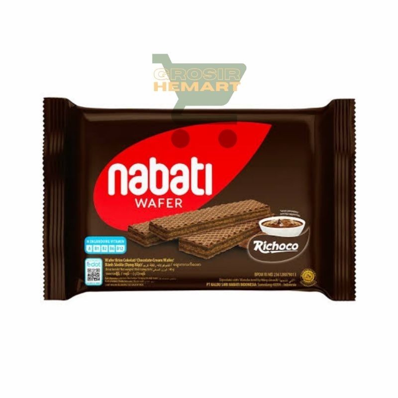 

Richeese Nabati Wafer Coklat 46gr 1 Dus (isi 60pc)