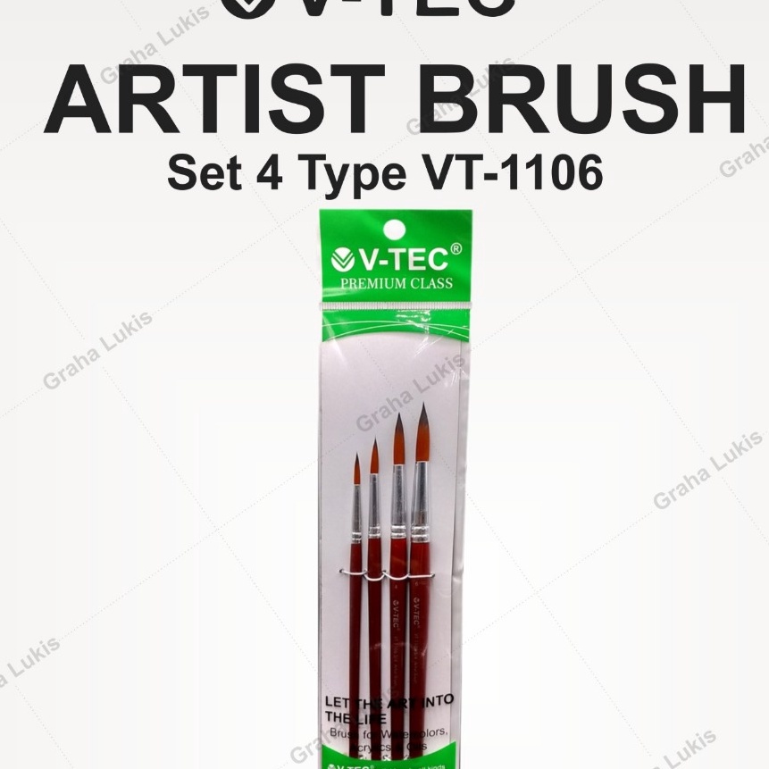 

KI3 VTEC Artist Brush Set 4 VT 116 Kuas Lukis