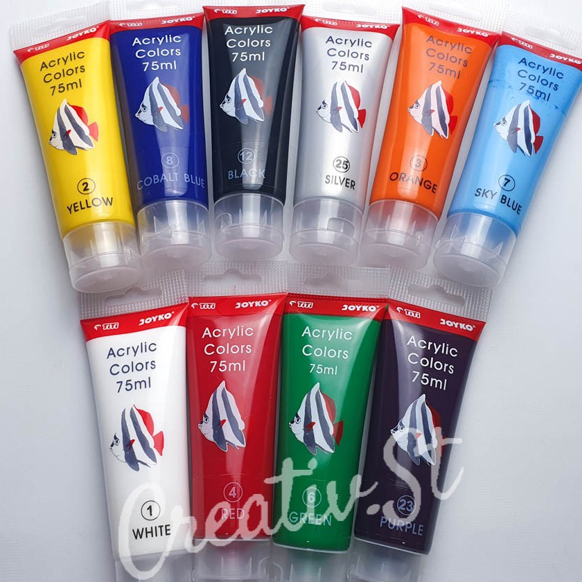 

Termurah JOYKO Acrylic 75 Ml Cat Acrylic Color Akrilik Lukis Satuan