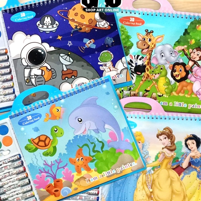 

Gila SAO S6151 Watercolor Crayon Set Set Peralatan Mewarnai dengan Crayon Cat Air Set 3D Coloring Book Buku Melukis Melatih Kemampuan Motorik Anak