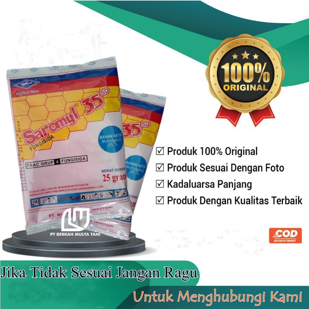 Fungisida Saromyl 35SD 25 Gram Saromil Obat Bulai Jagung Pembasmi Jamur Tanaman
