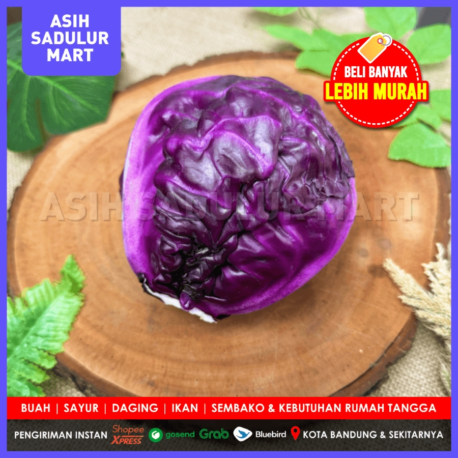 

Kol Ungu Lokal & Import | 500g & +- 1200g Sayur Segar Bandung | Sayuran Asih Sadulur Mart