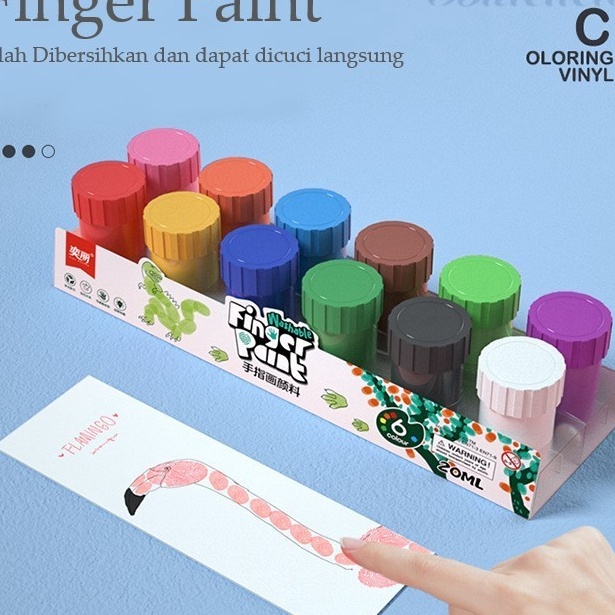 

Gila Finger Paint Washable Non Toxic Hand Painting Cat Jari Tangan Anak Akrilik