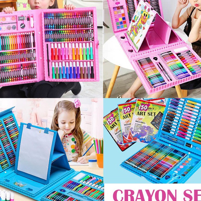 

HJ6 Crayon Set Anak Pensil Warna 15pc 2pc Set Krayon Spidol Gambar Mewarnai Anak