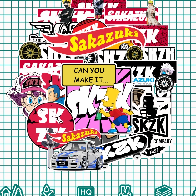 

murah SAKAZUKI Sticker Stiker Pack SKZK Logo
