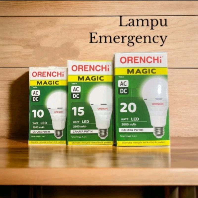 Lampu Emergensi Lampu Bohlam Nyala Saat Listrik Mati merek Orenchi