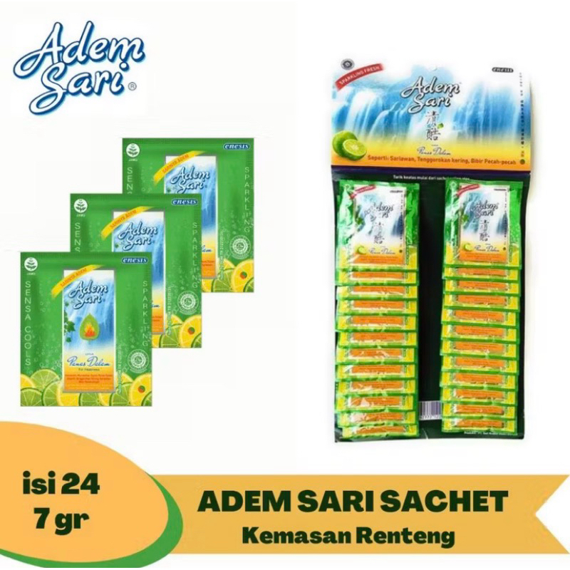 

Adem Sari Sachet Kemasan Renteng Isi 24*7 Gr