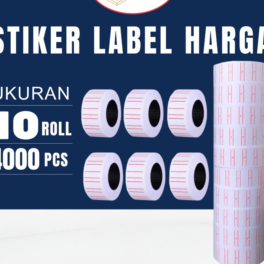 

Wow Kes Label 4 PCS Refill Tag Roll 1 Roll 4PCS Sticker Penanda 1ROLL