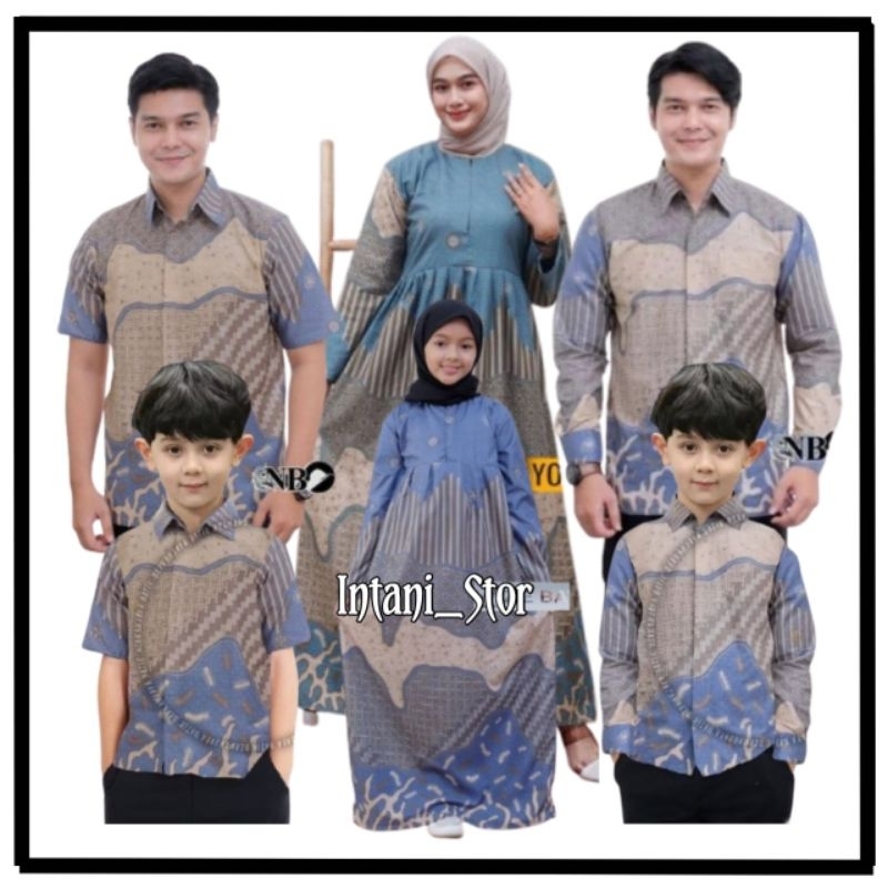 Baju Batik Couple Keluarga Ibu Ayah Anak Kondangan Lamaran Modern Standar Jumbo