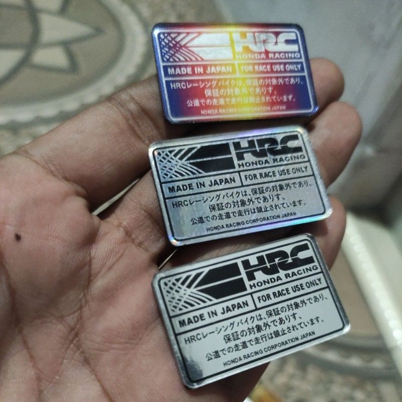 emblem tutup sensor HRC japan vario 125/150 bahan actilic