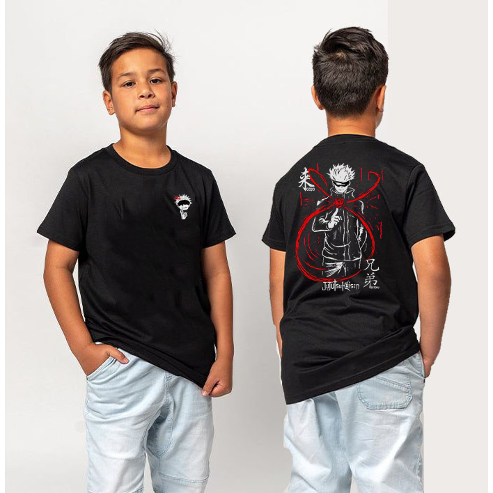 Baju Kaos Anak Anime JUJUTSUKAISEN Gojo Satoru Umur 6-16 Tahun Laki Laki Premium Distro