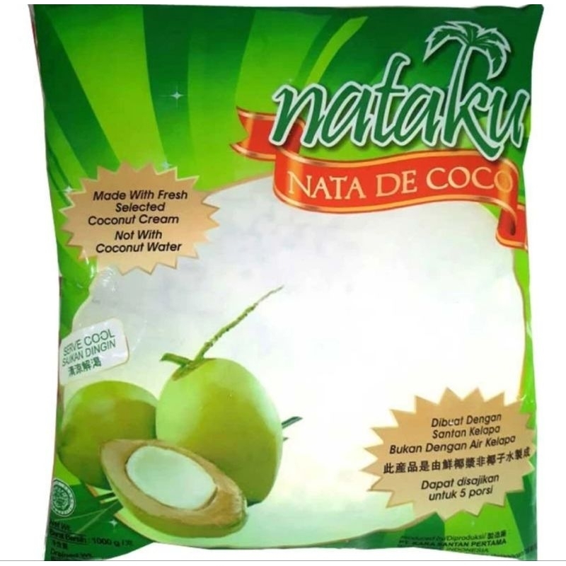 

Nata De Coco Nataku Dadu Kotak Bulir Kecil 5mm Refill 1kg