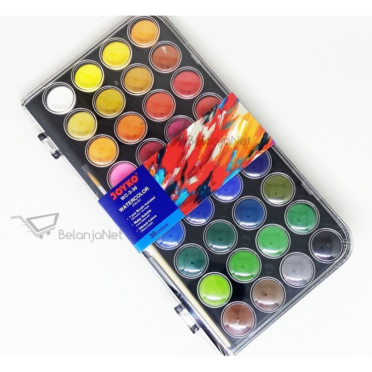 

Murah Cat Air Watercolor Cake Joyko 36 Warna WC336