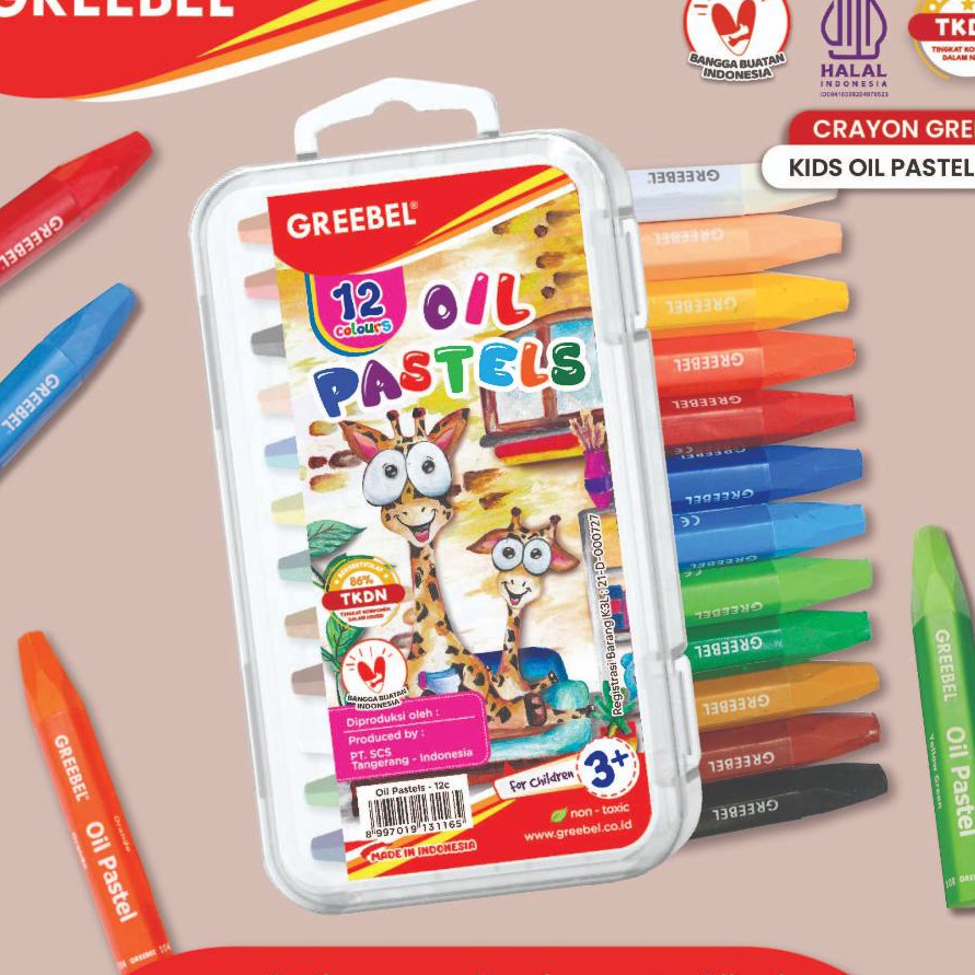 

Bonuskan GREEBEL Crayon Krayon KIDS OIL PASTEL 12 Warna C KOP 12C Crayon Greebel Krayon 12 Warna Non toxic